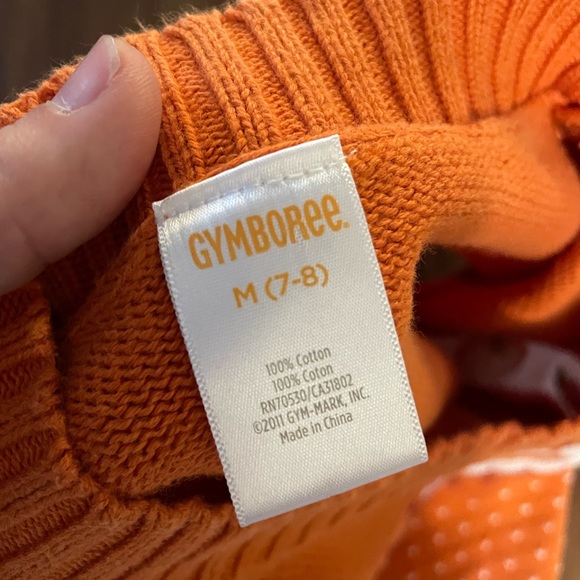 Adorable Girls Gymboree Fall Floral Pumpkin Sweater Tunic M 7/8 - Picture 4 of 5